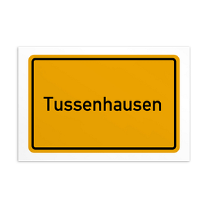 Eine gelbe Postkarte aus Tussenhausen.