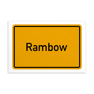 Regenbogen-Straßenschild-Home-Kunstdruck von Rambow-Postkarte.