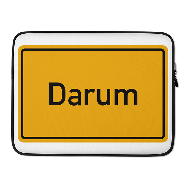 Eine gelbe Joperry-Tasche mit dem Wort Darrum darauf.
