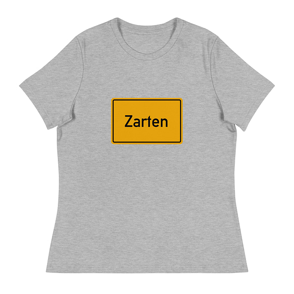 Ein lockeres Damen-T-Shirt mit dem Wort zarten wird Lockeres Damen-T-Shirt genannt.